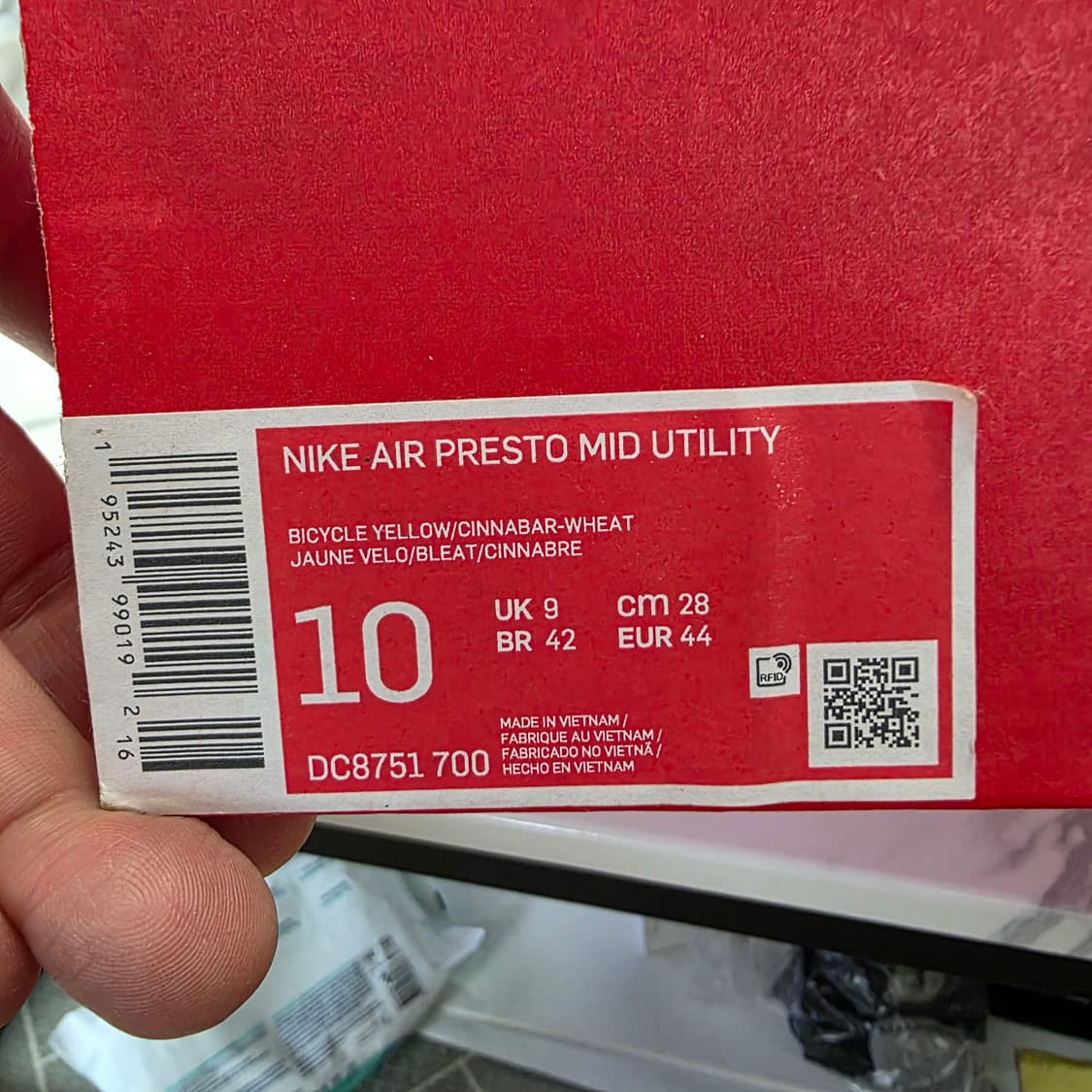 나이키 에어 프레스토 미드 옐로우 280사이즈 상품이미지6