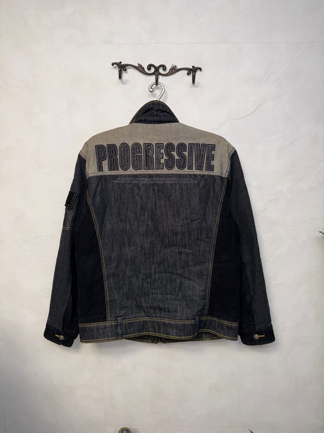 EXR raw denim pocket patch padded jacket 상품이미지4