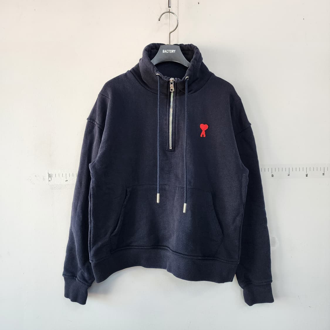 아미 하프집업 네이비 맨투맨 상품이미지1