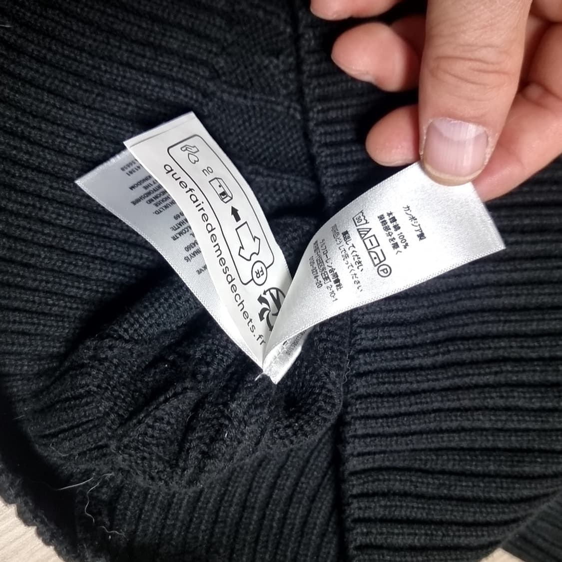 폴로 랄프로렌 블랙 케이블 니트 집업(m) 상품이미지3