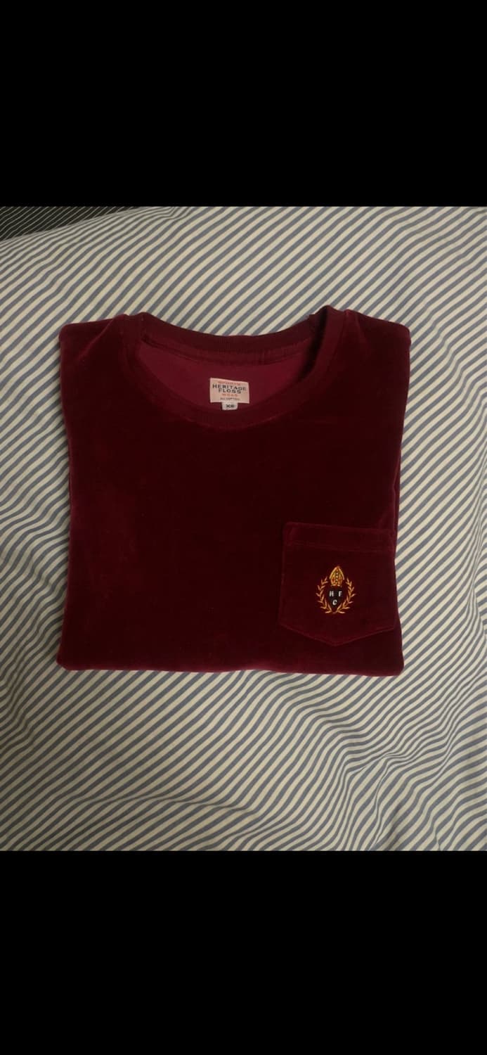 헤리티지플로스 벨루어 버건디 티셔츠 상품이미지2