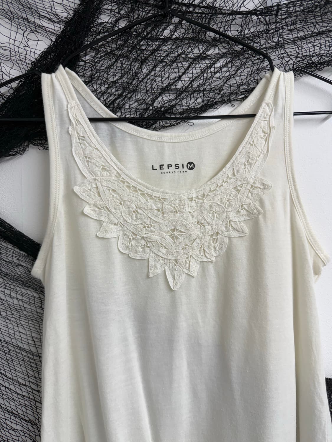 Lace detailed ivori camisole  상품이미지3