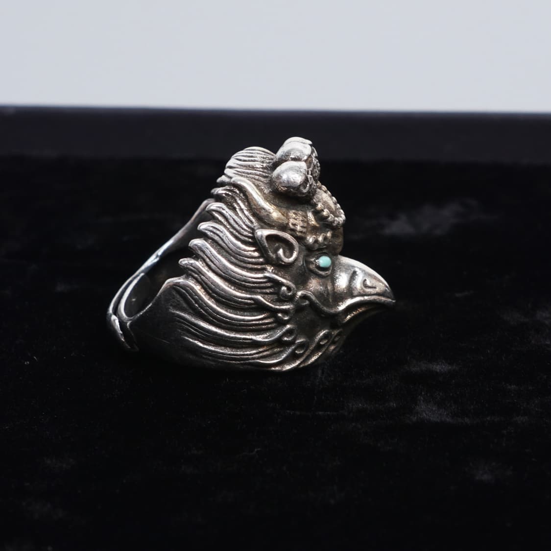 실버 925 스컬 디테일 반지 상품이미지3