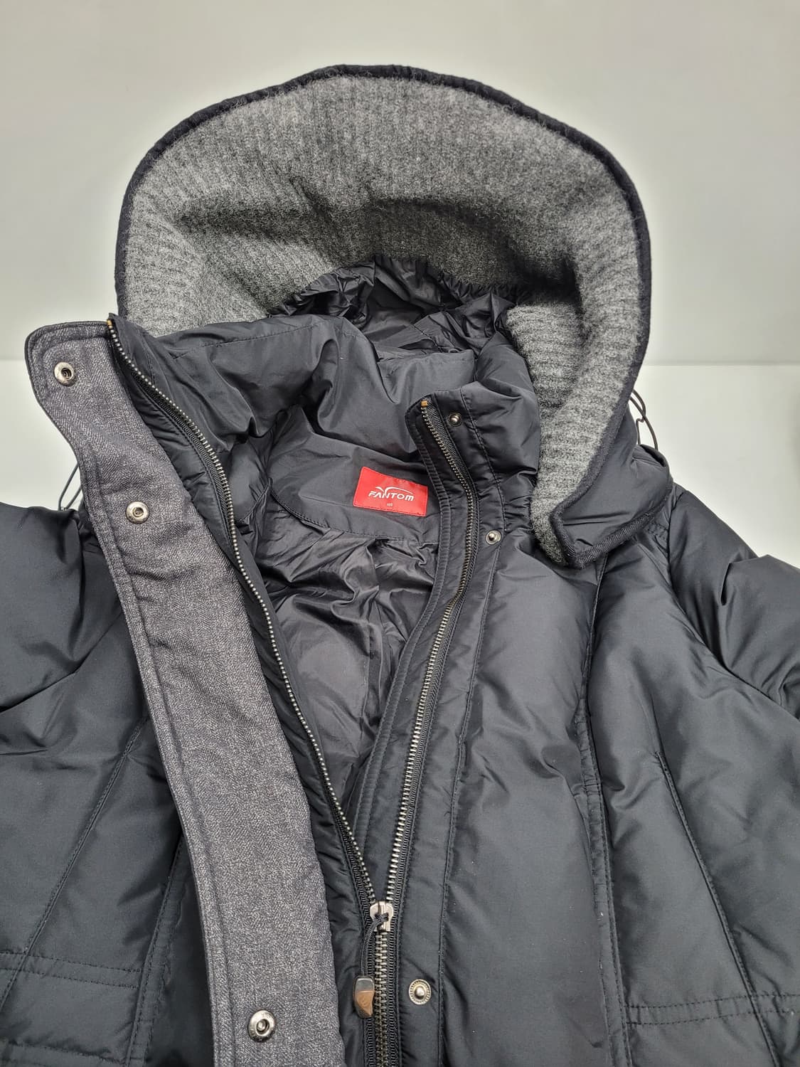 FANTOM 팬텀 빅후드 다운 롱 패딩 / 여 100 블랙 상품이미지6