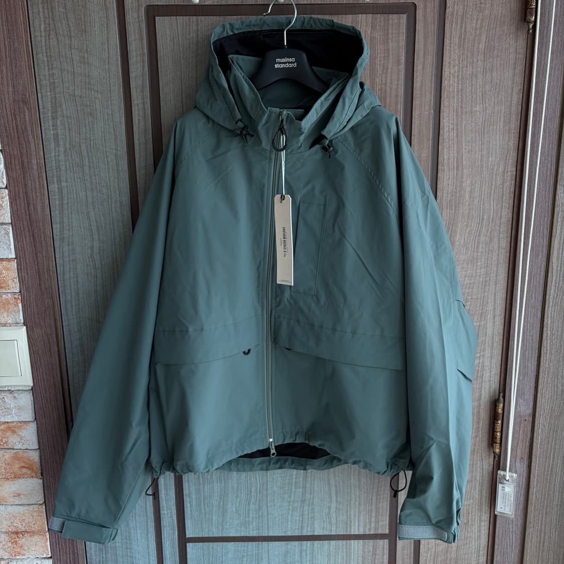 새상품(M)유니폼브릿지 mil 3gen 후드 트레이닝 자켓 그린빈 상품이미지2