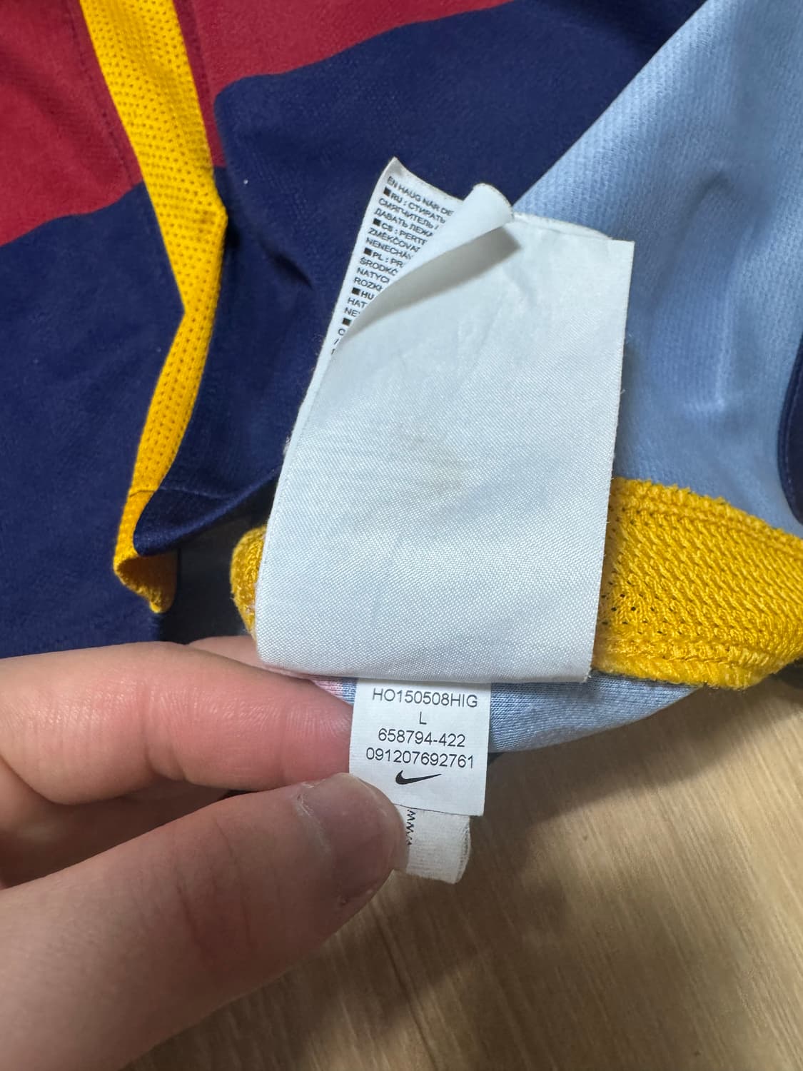 105 나이키 바르셀로나 15-16 네이마르 홈 유니폼 반팔 상품이미지10