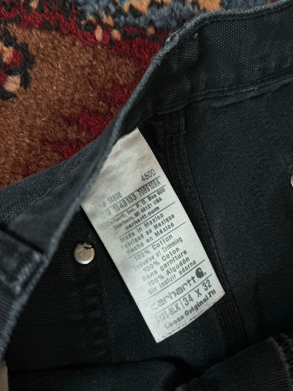 OG 칼하트 B136 더블니 팬츠 칼하트 썩블니 블랙 상품이미지9