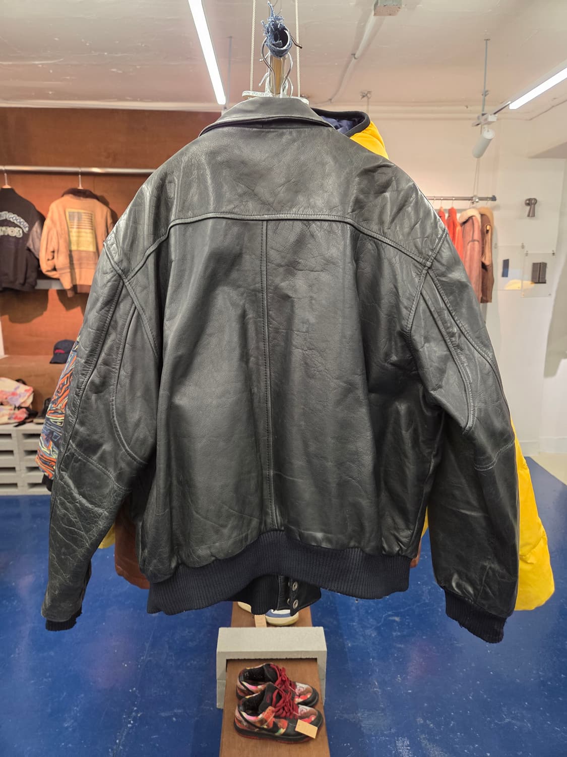 1990s U2 WMO A-2 에어포스 소가죽 레더자켓 상품이미지5