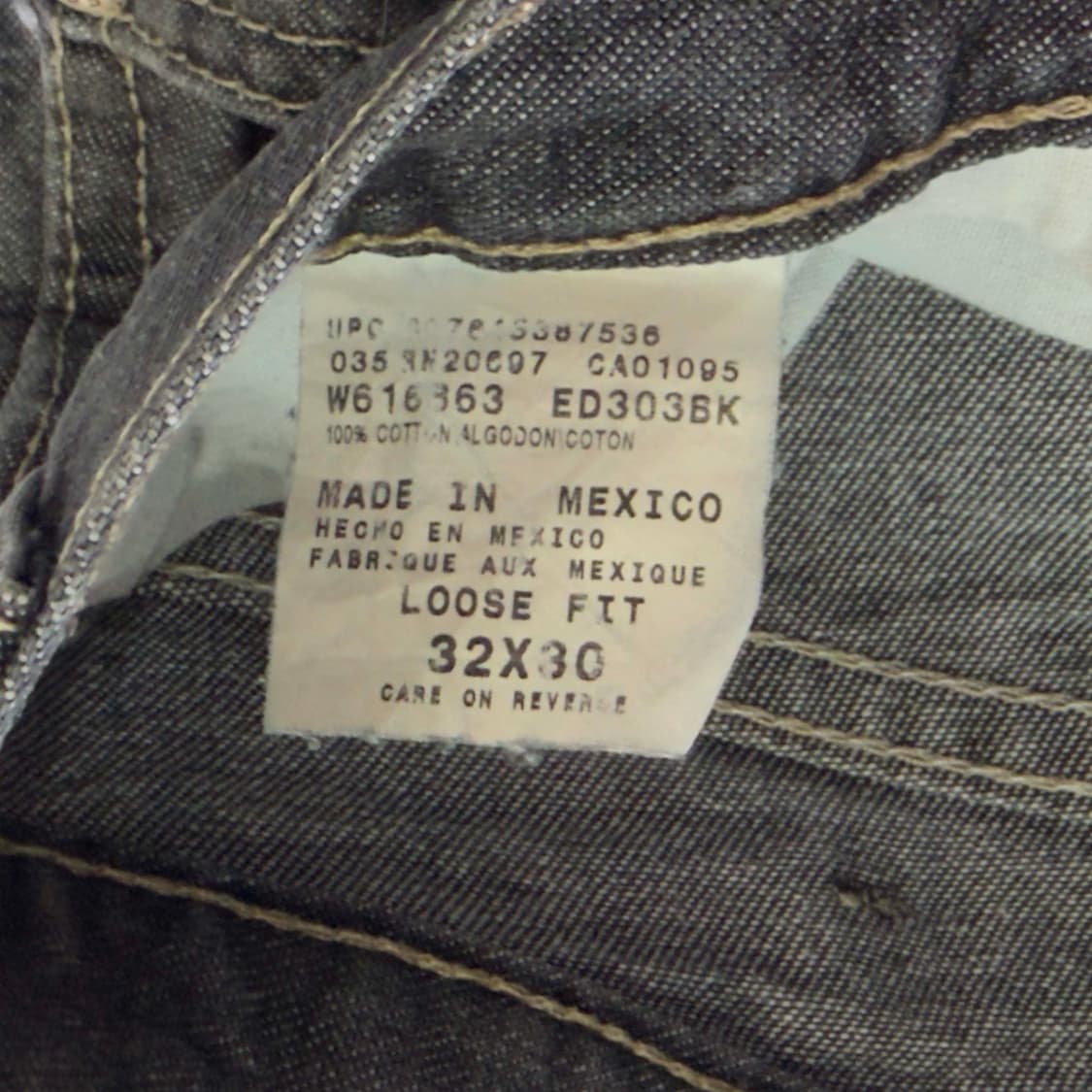 디키즈 카펜터 흑청 데님팬츠 32X30 상품이미지5
