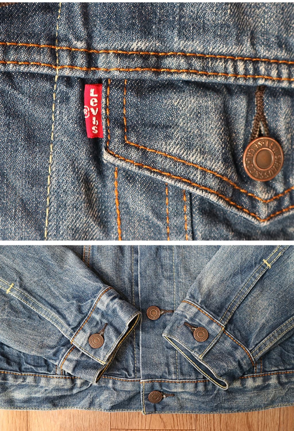 LEVIS 리바이스 워싱 가공 데님자켓 상품이미지4