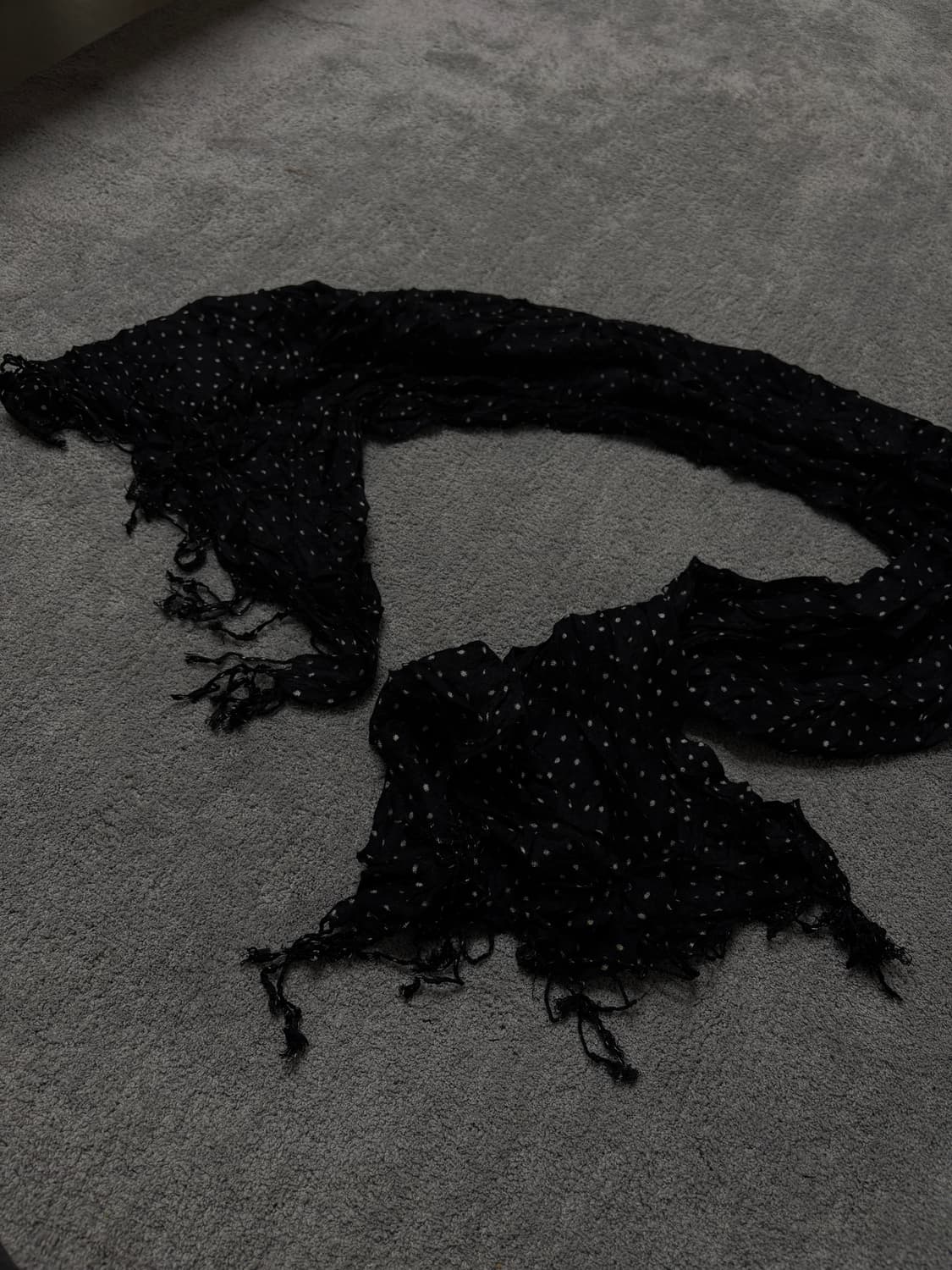 Vintage v-kei punk mood black scarf 상품이미지2