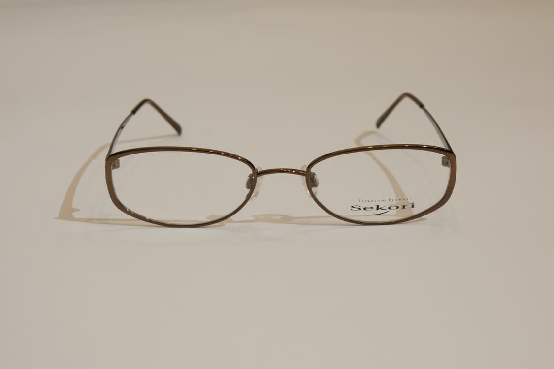 [Vintage] 세코리(Sekori) 브라운 티타늄 큐빅 포인트 안경 상품이미지2
