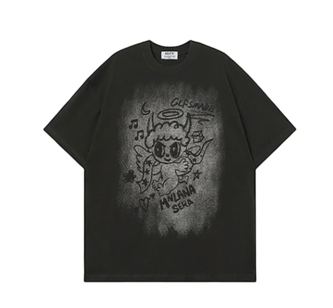 베이비 루시퍼 그래픽 반팔 상품이미지1