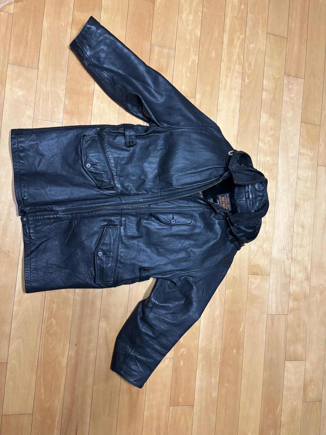 소가죽 후드 자켓 상품이미지1