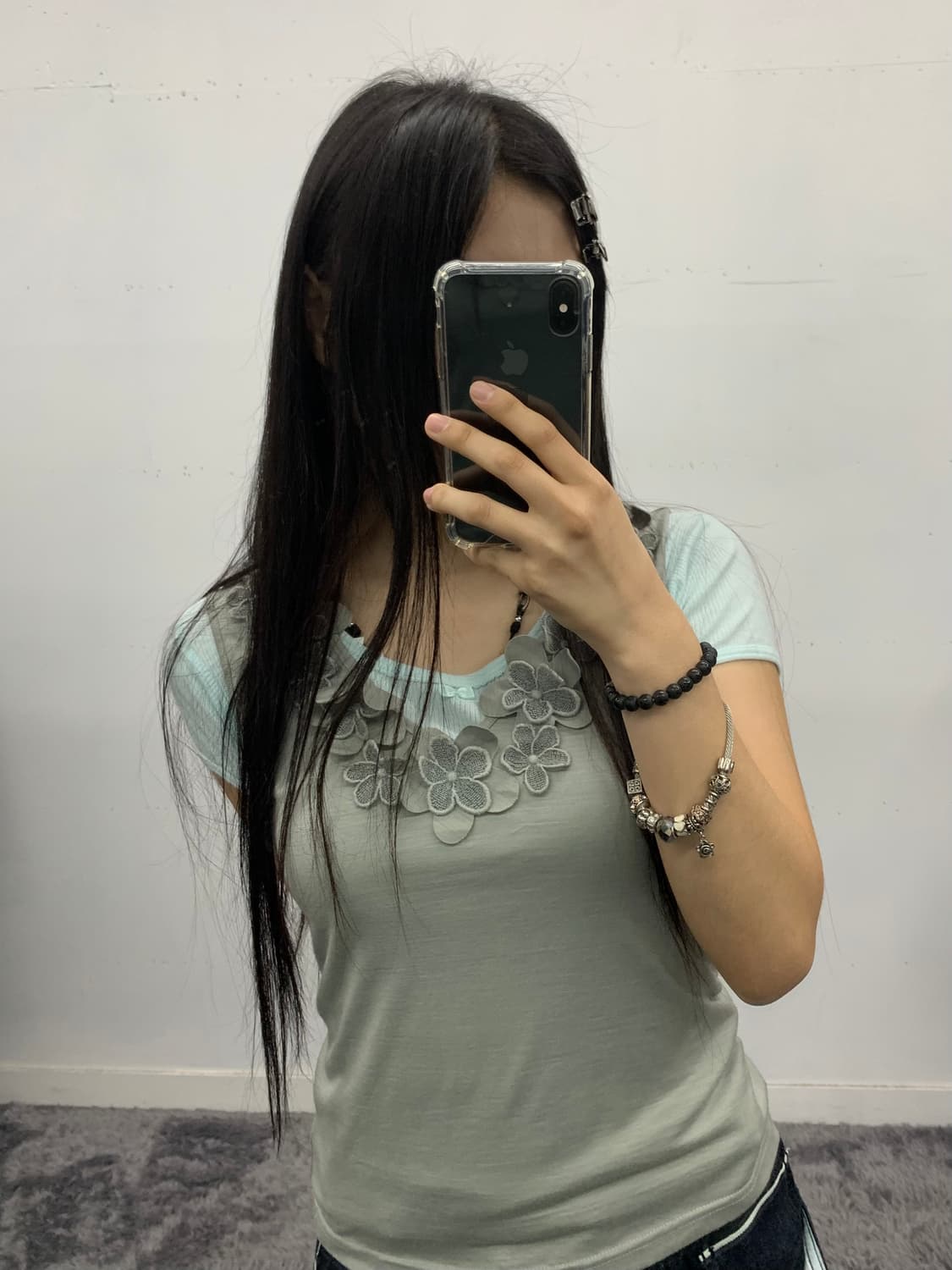 Hiroko bis 플라워 슬리브리스 탑 상품이미지3