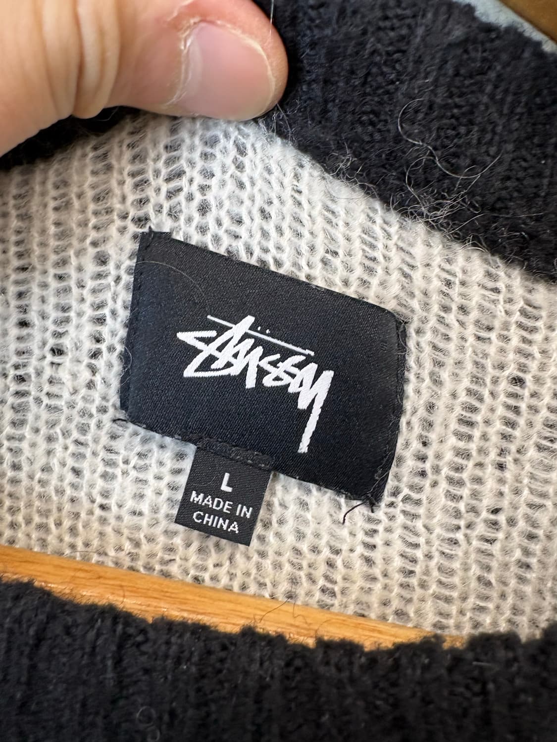 스투시 다이아몬트 채크 모헤어 아가일 니트 상품이미지6