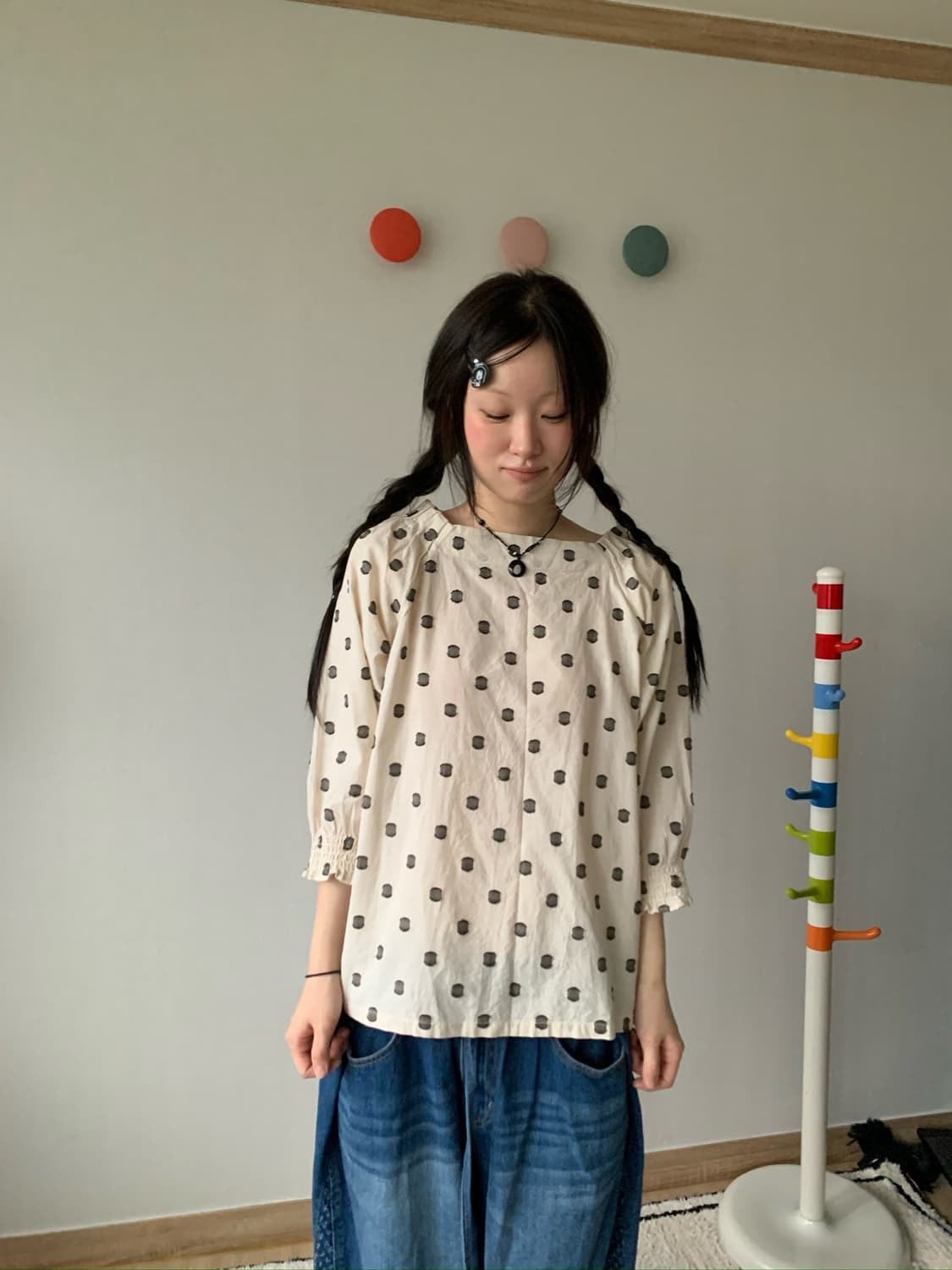 dot cotton blouse 상품이미지4
