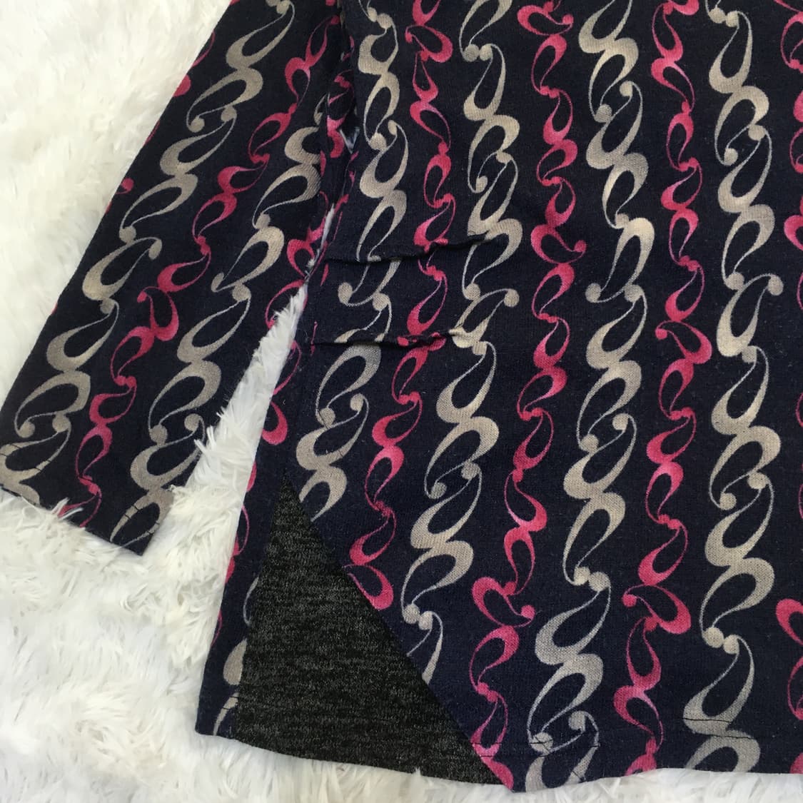 빈티지 퍼플 차콜 패턴 폴라 니트 y2k 스트릿 갸루 펑키 일본빈티지7 상품이미지5