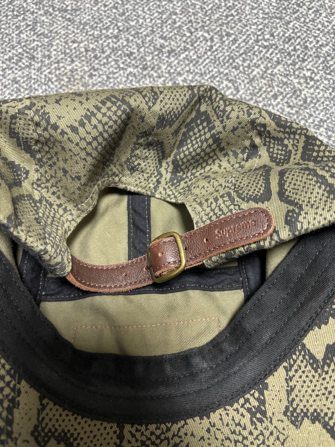 슈프림 워시드 치노 트윌 캠프캡 스네이크 상품이미지4