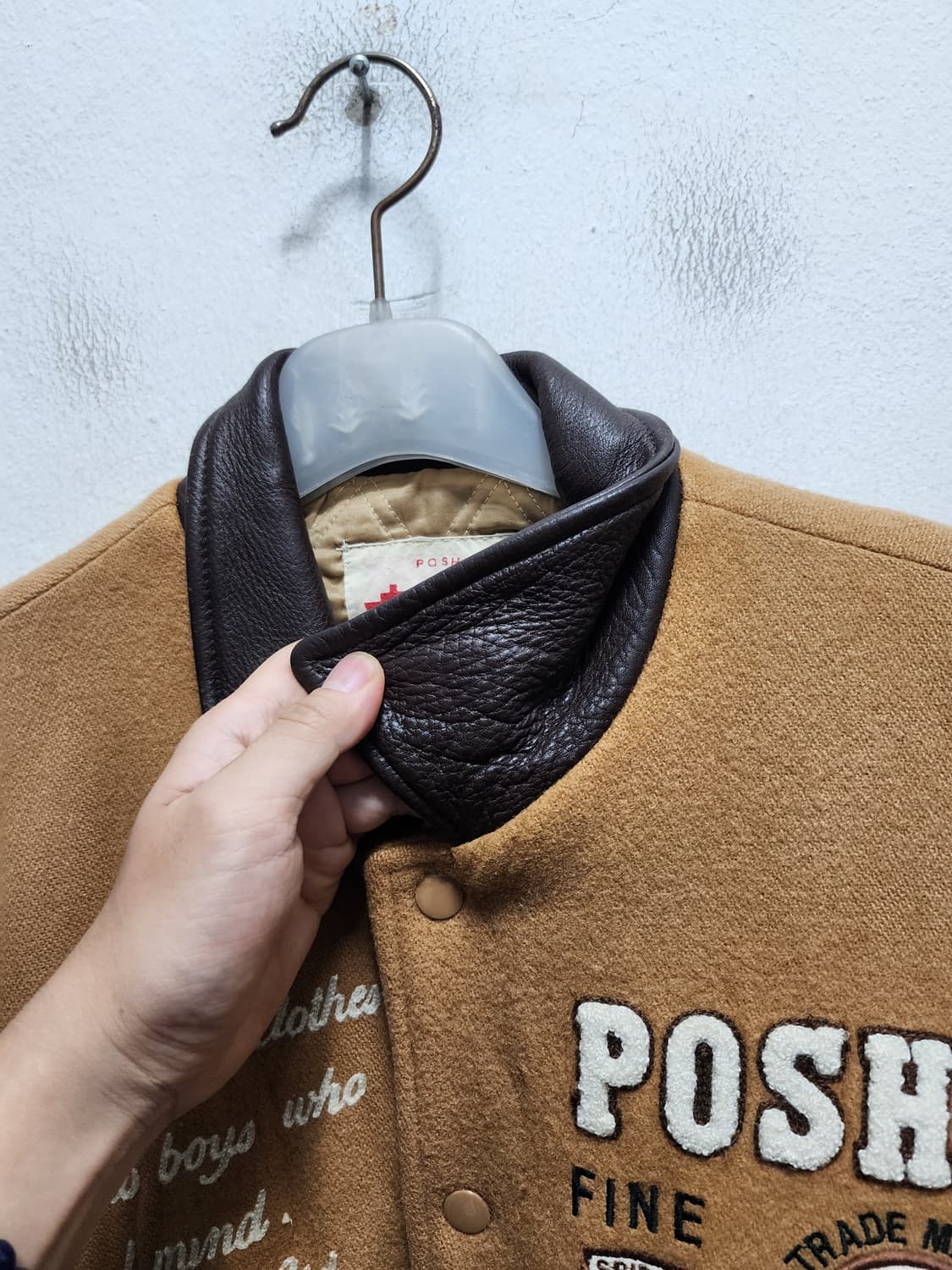 POSHBOY 90s 포쉬보이 WOOL LEATHER 바시티자켓 상품이미지8