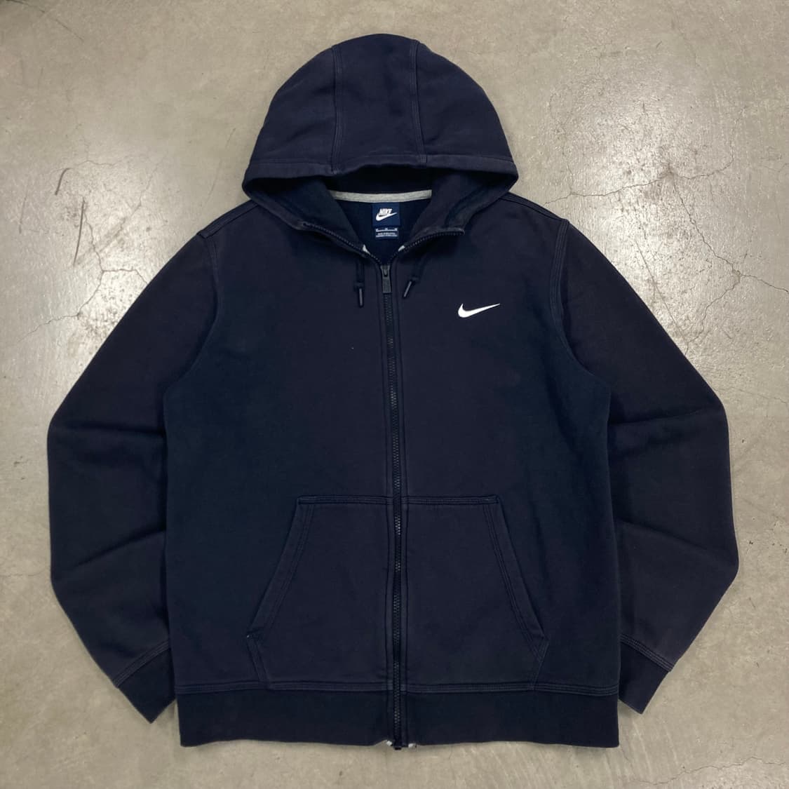 나이키 네이비 컬러 스우시 스몰 로고 후드 집업 상품이미지1