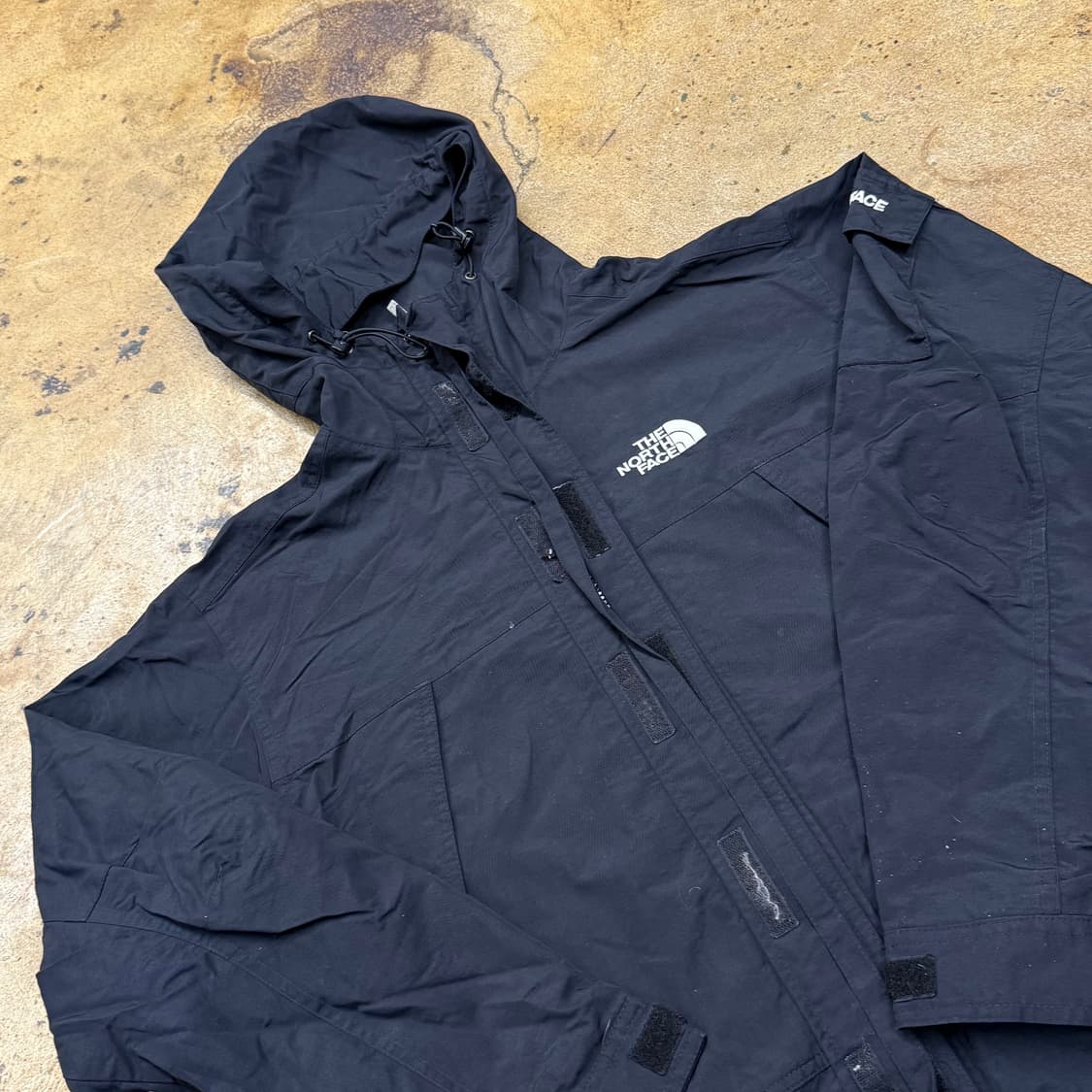 [정품/90,S] 노스페이스 블랙 후드 바람막이 자켓 b17 상품이미지1