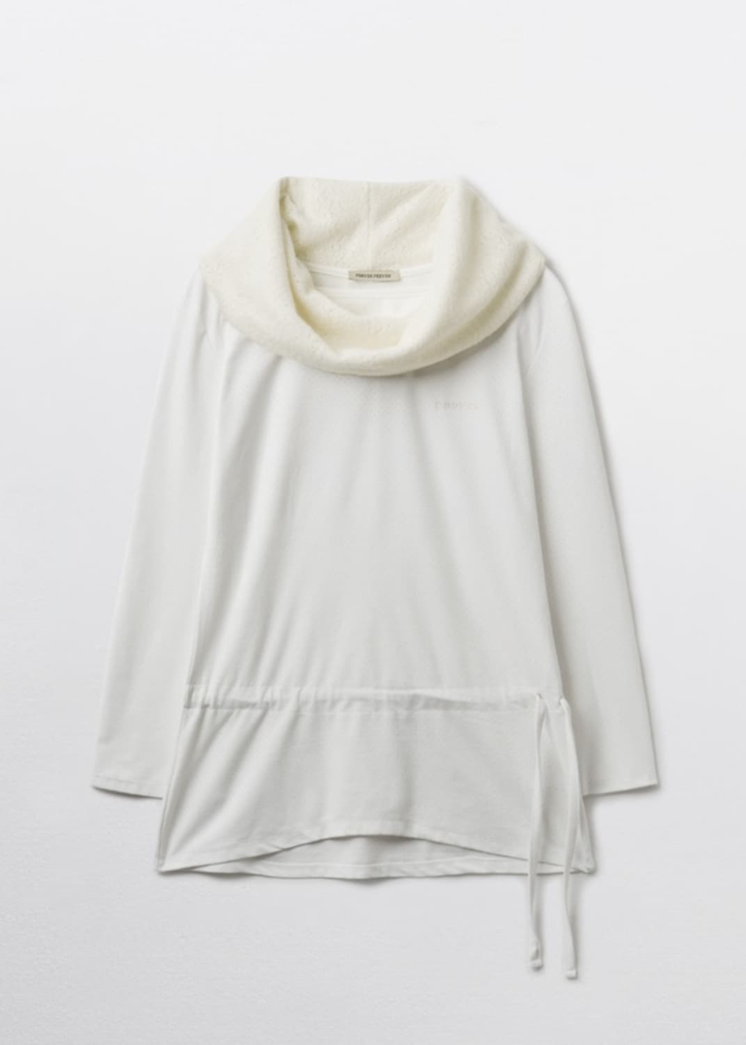 피브스피브스 Neck Drape Top / White 상품이미지1