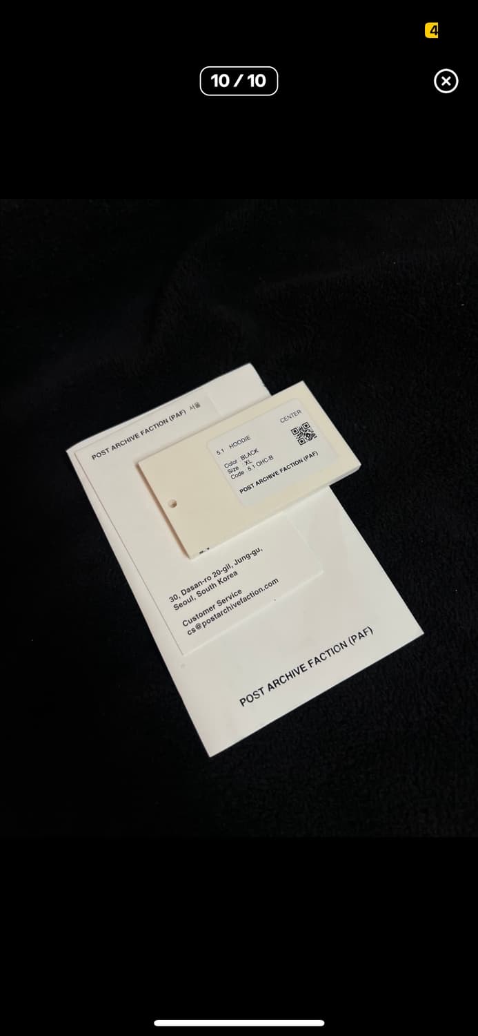 [XL] 포스트아카이브팩션 5.1 HOODIE CENTER 블랙 상품이미지10