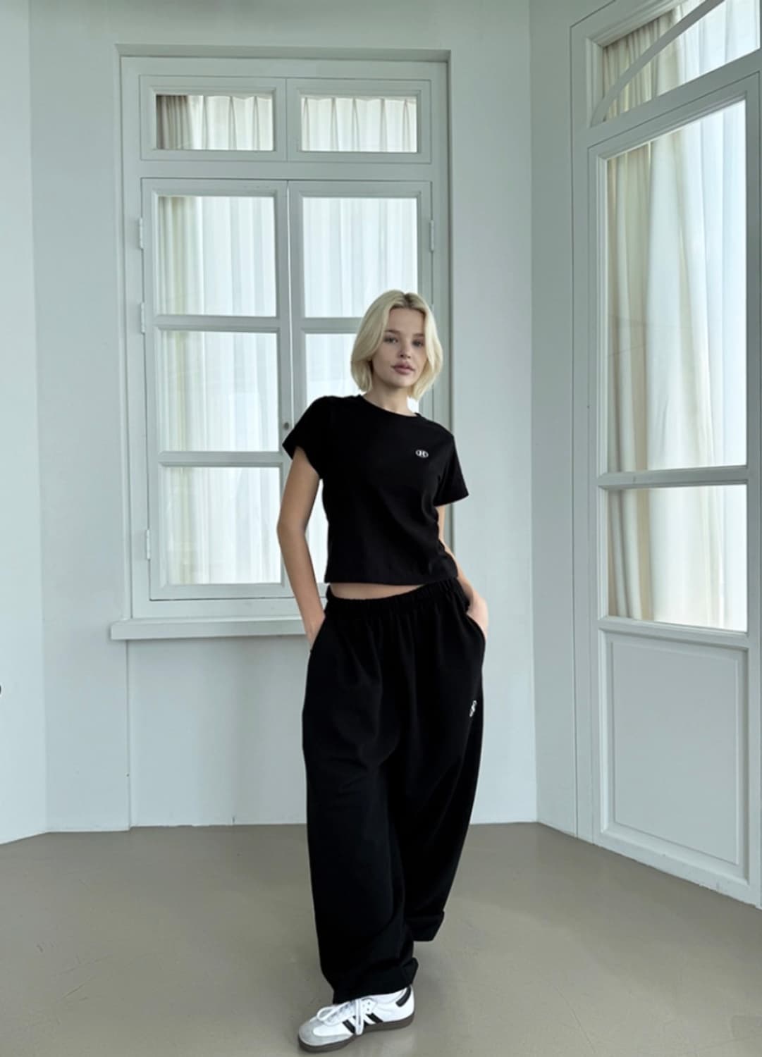 미스테리어스호텔 베이직 와이드 팬츠 블랙 상품이미지3