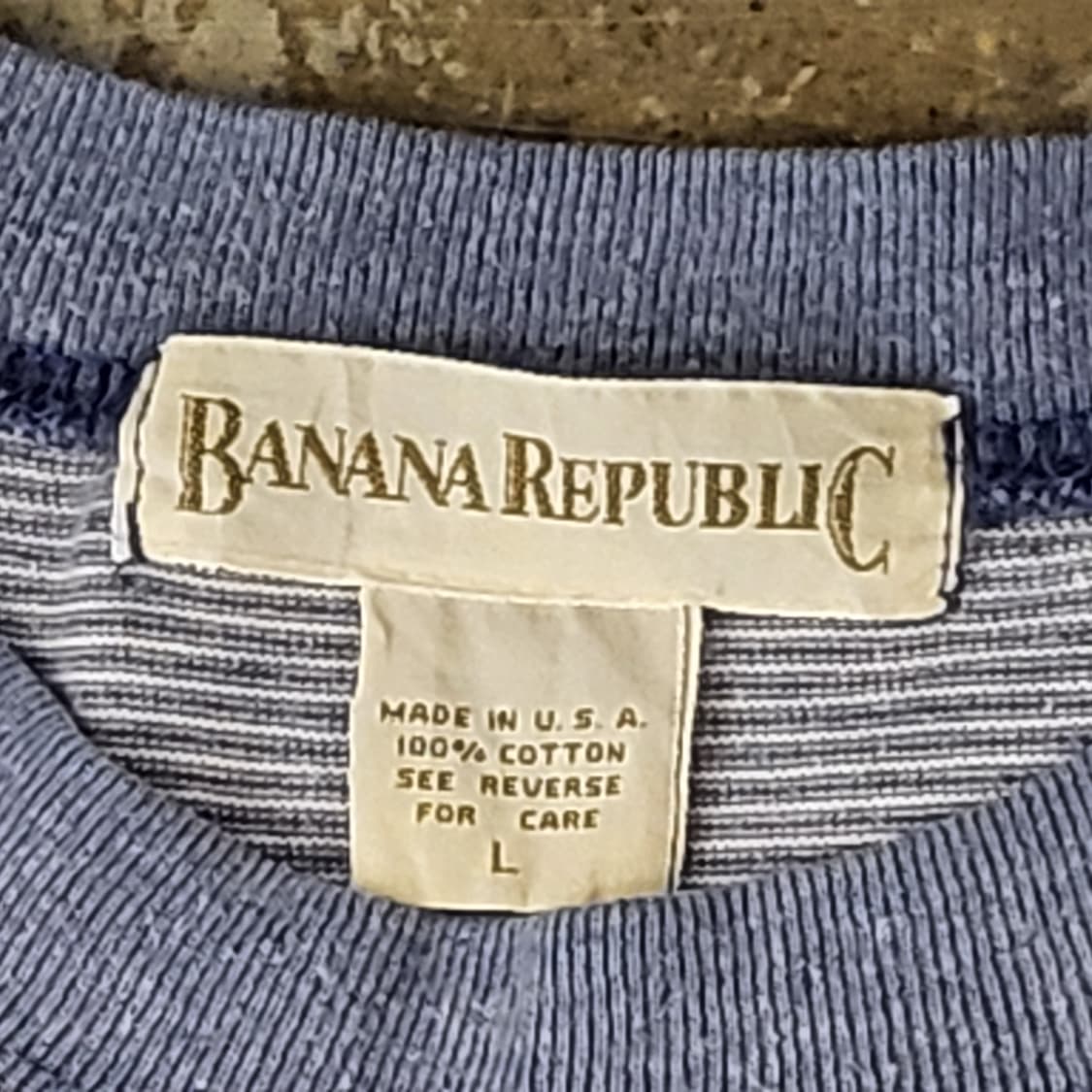 90s Made in USA 빈티지 바나나리퍼블릭 스트라이프 링거티  상품이미지4
