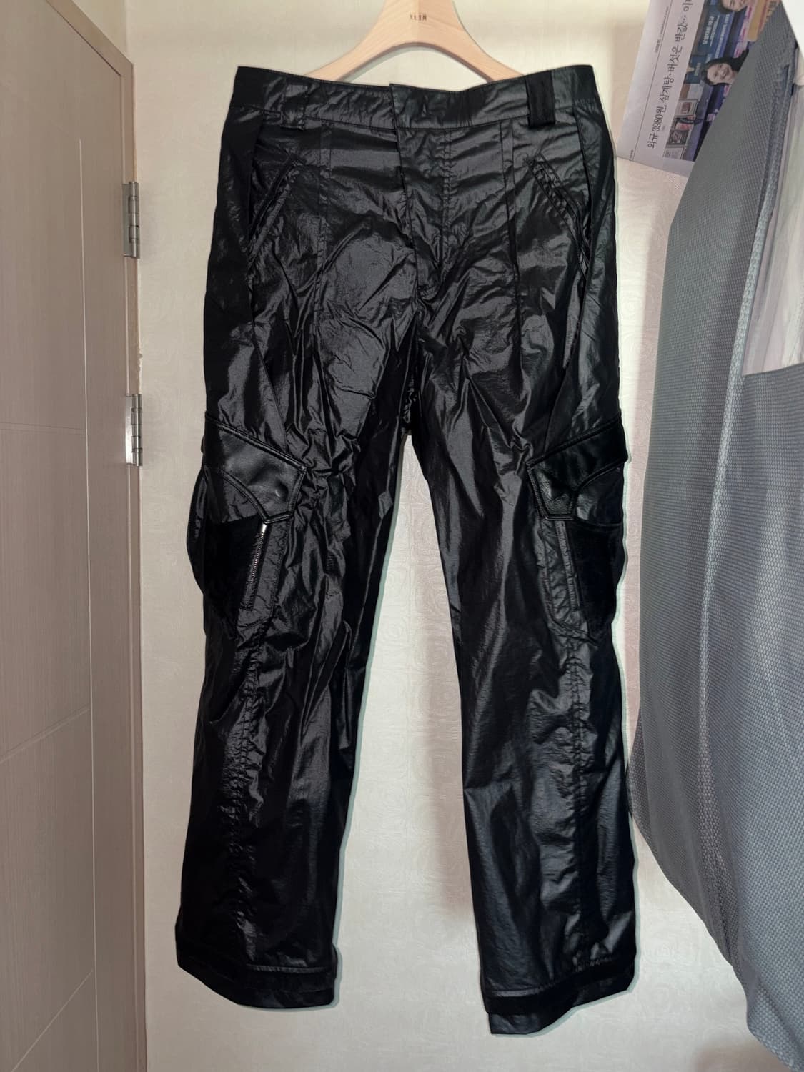 (S) 엑슬림 ep.7 04 트라우져 글로시 블랙 상품이미지1