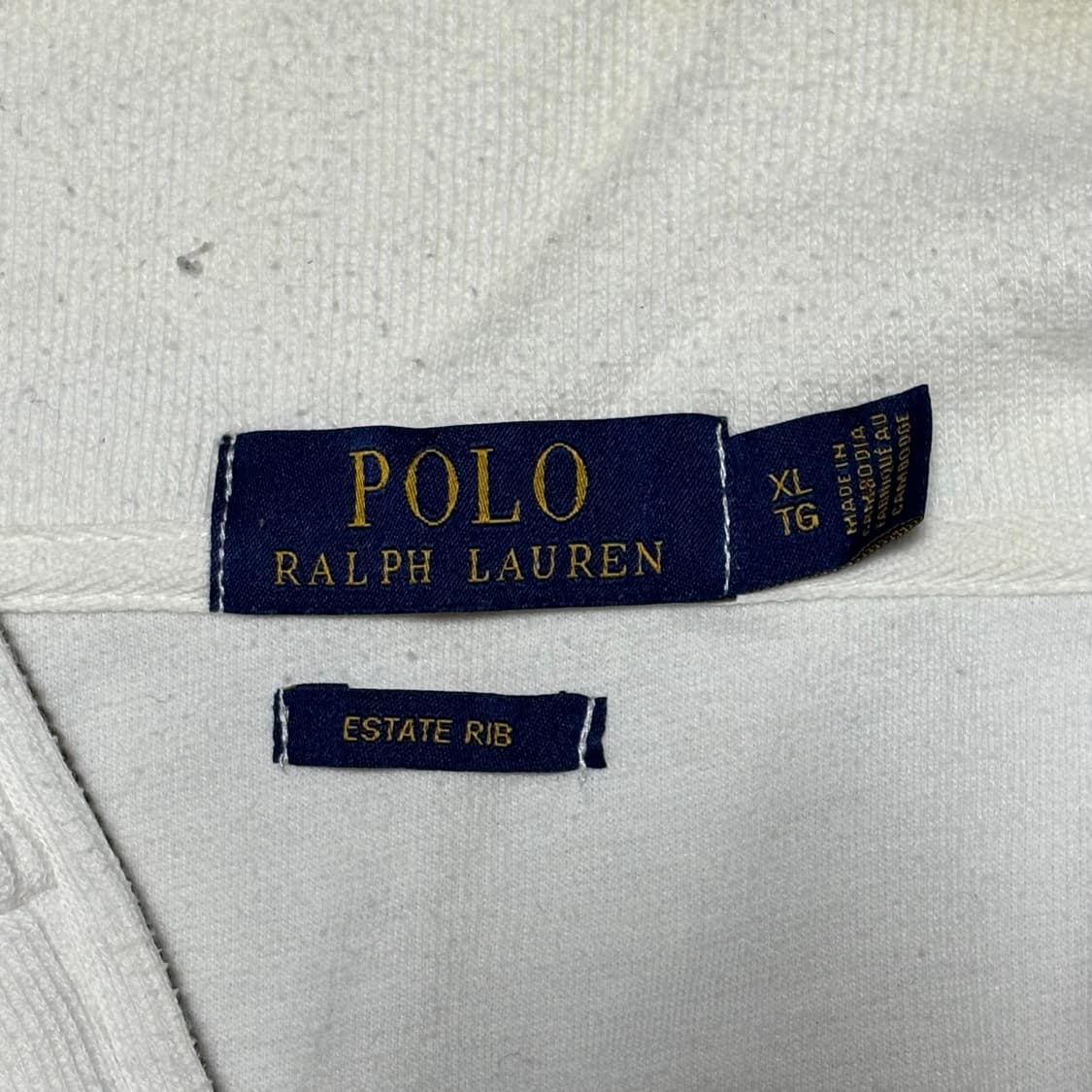 XL 폴로랄프로렌 화이트 반집업 코튼 니트 상품이미지4