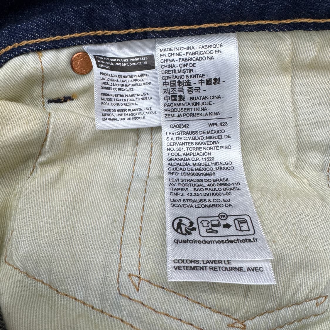 32 리바이스 프리미엄 501 워싱 데님 팬츠  상품이미지7