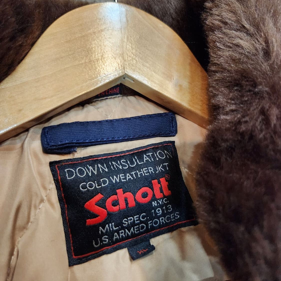 새상품)Schott nyc 쇼트 USN 덕다운 덱 자켓 XL 네이비 상품이미지5