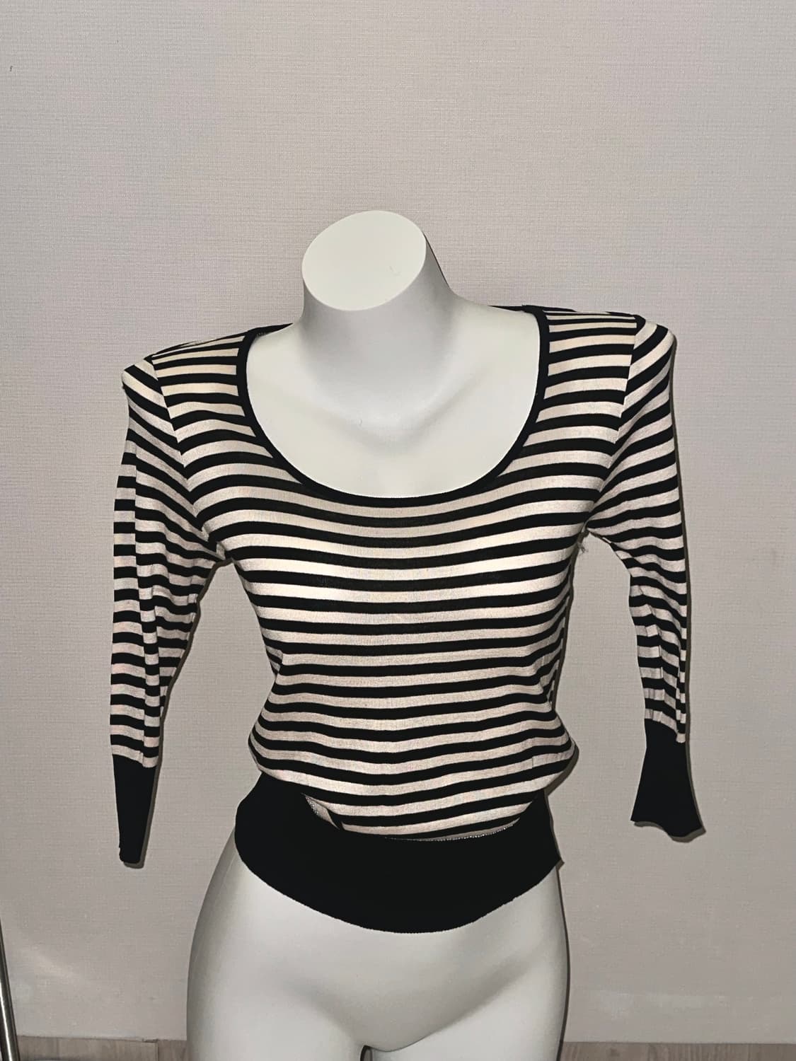 빈티지 7부 스트라이프 니트 상품이미지3