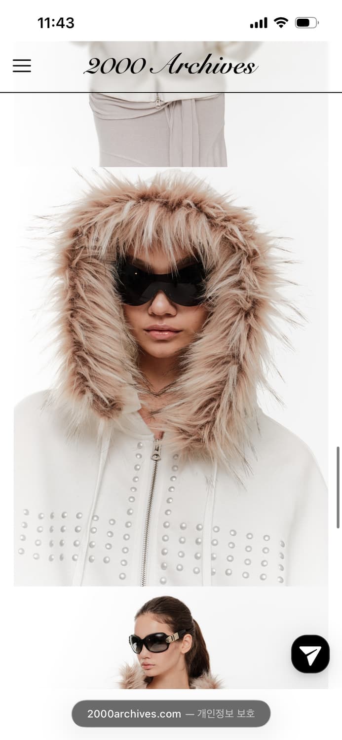 (새상품) 2000 Archives CRUCIA 후드집업 상품이미지3