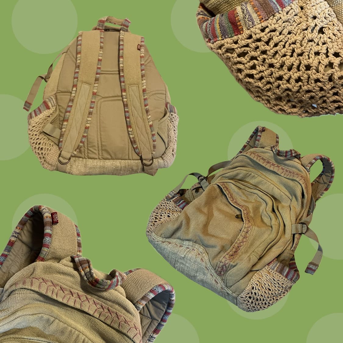 유목민소녀 핸드메이드 빈티지 백팩 상품이미지4
