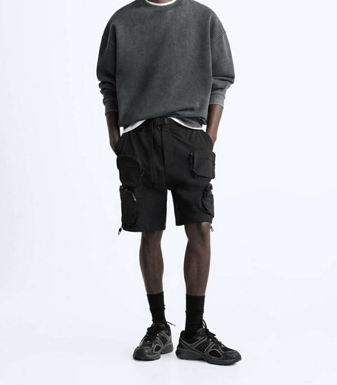 자라 카고 하이테크 버뮤다 팬츠 L 상품이미지4