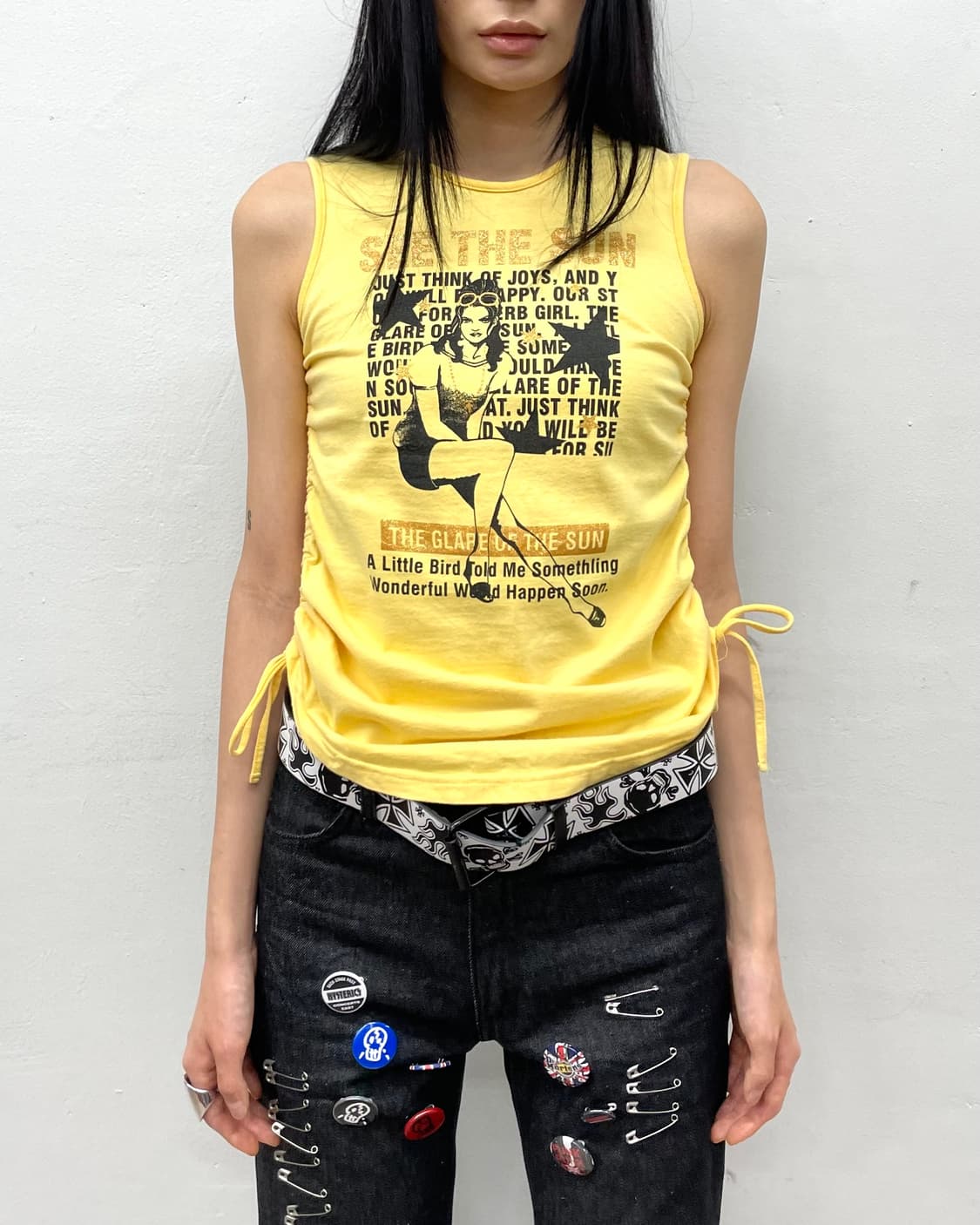 Retro girl star yellow sleeveless 상품이미지2
