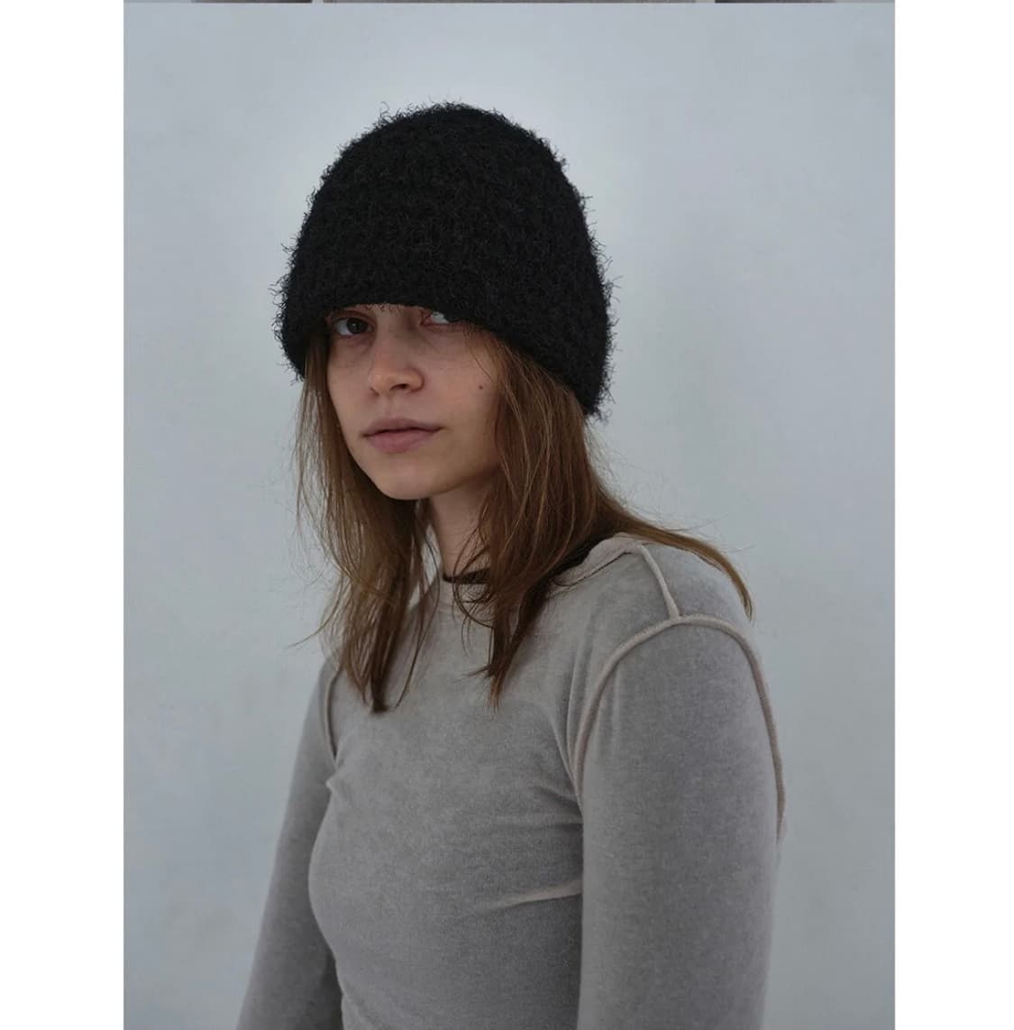 낫띵에브리띵 헤어리 비니 블랙 상품이미지1