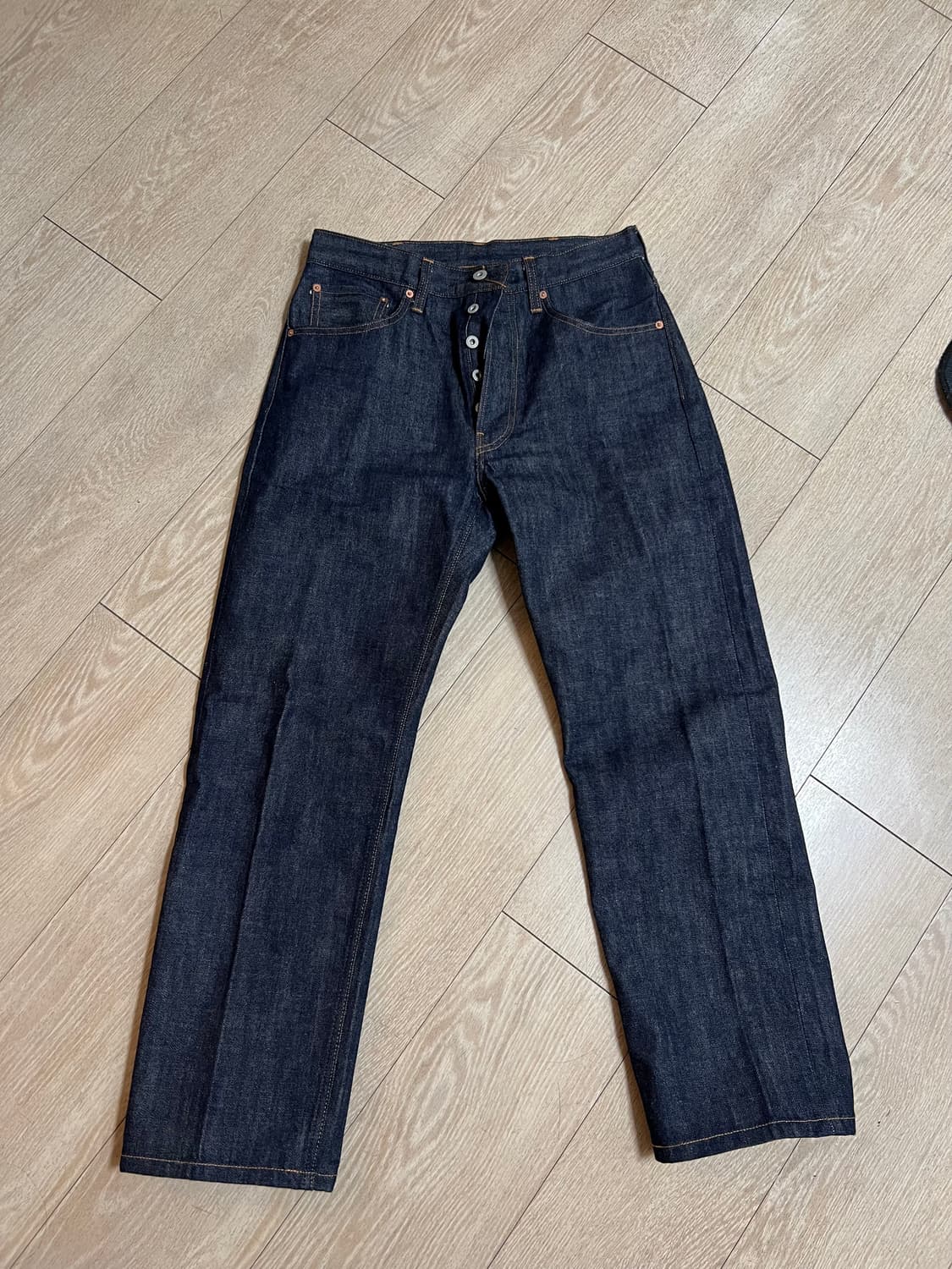Baihe Denim 데님 아메카지 오라리스타일 청바지 W29 L32 상품이미지1