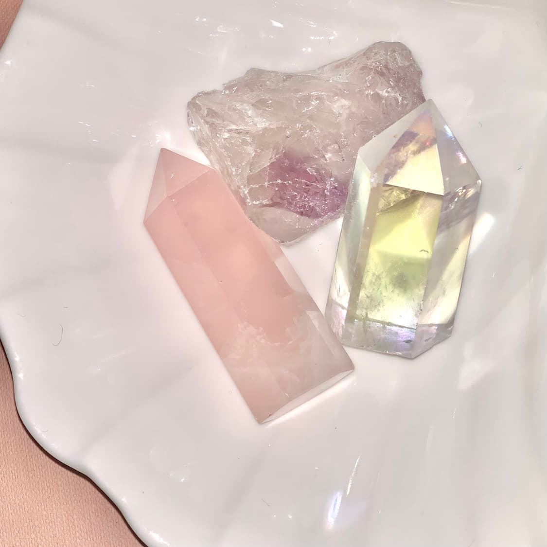위시스톤 크리스탈 원석 클러스터 수정 핑크 클린걸 오브제 핀터레스트 상품이미지4