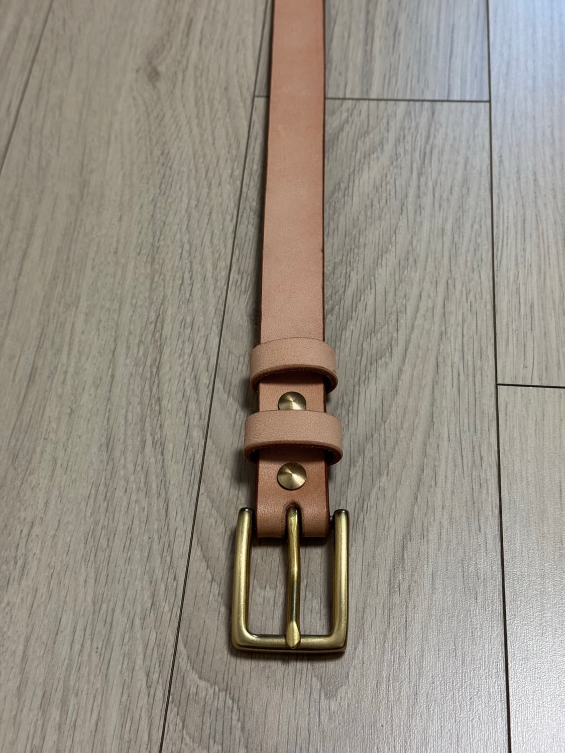 베지터블 태닝 내추럴컬러 소가죽 벨트 새상품 상품이미지3