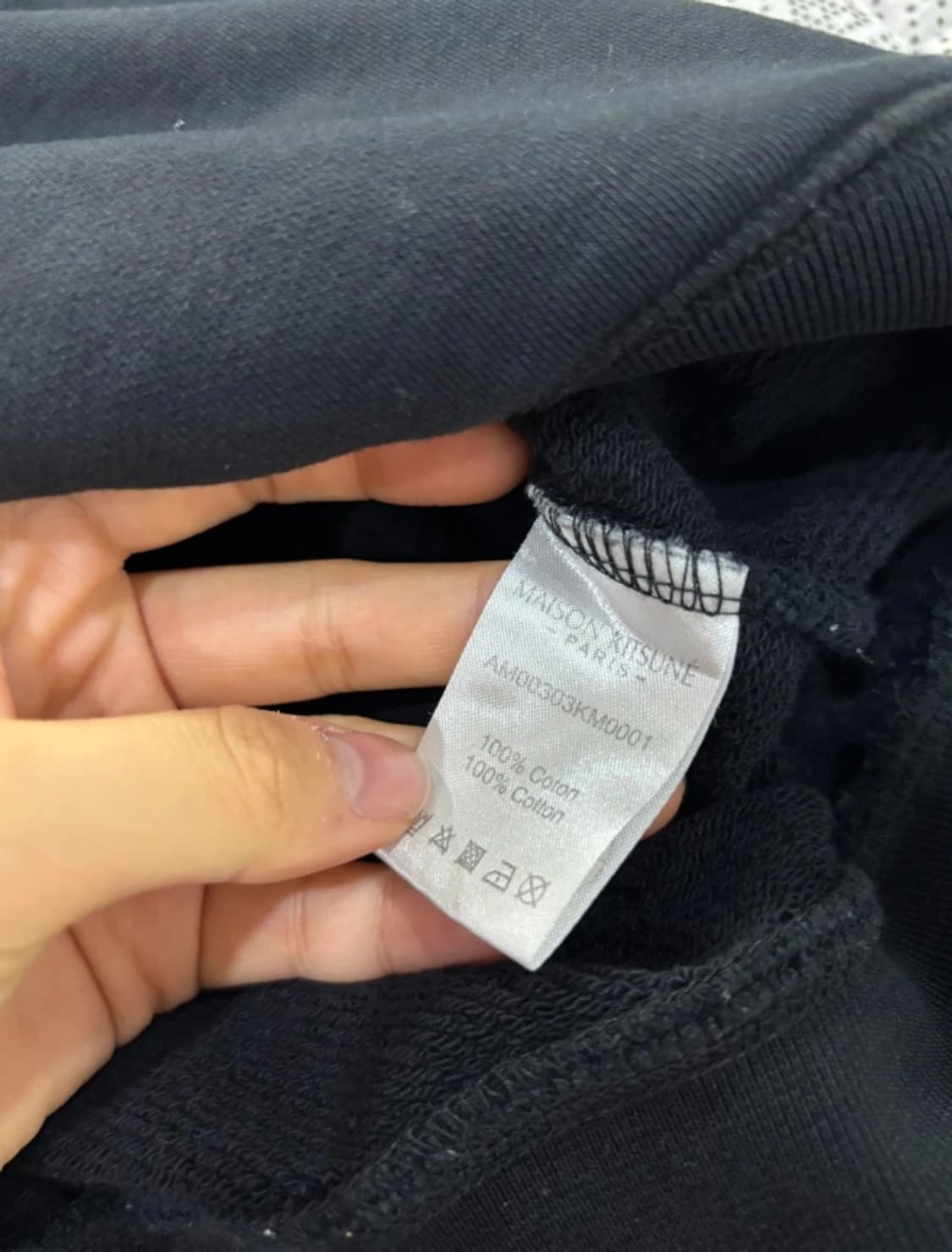 메종키츠네 폭스 패치 블랙 맨투맨 100 상품이미지6