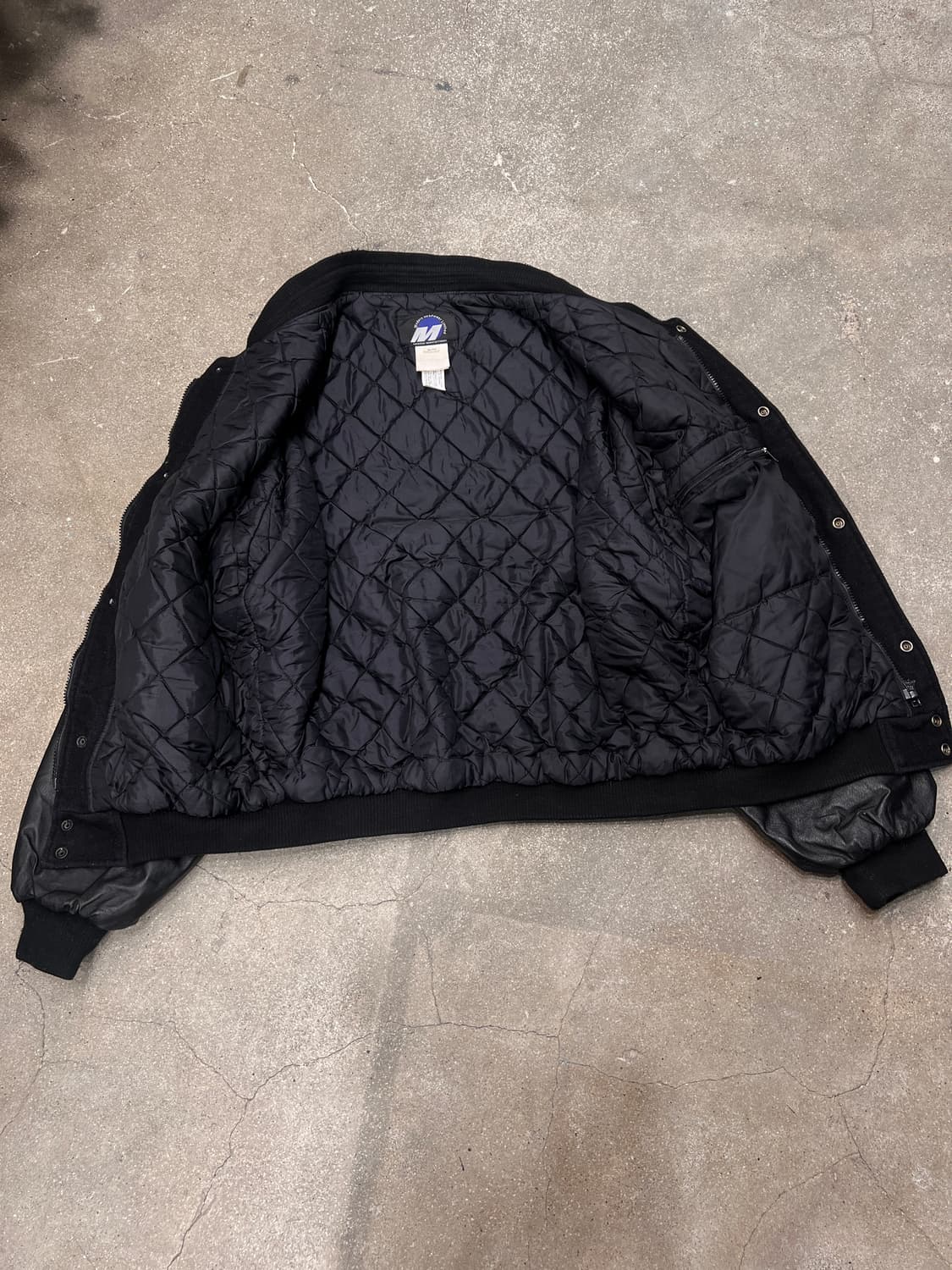 빈티지 캐나다 레이싱 가죽 울 바시티 자켓 상품이미지7