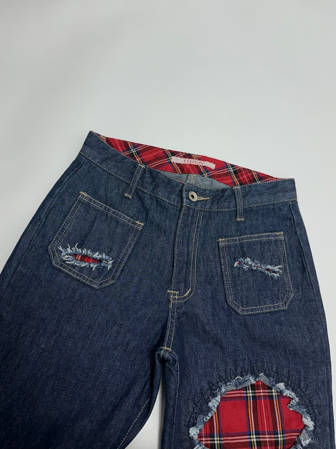 Japanese vintage 일본빈티지 y2k 패치 데님팬츠 상품이미지2