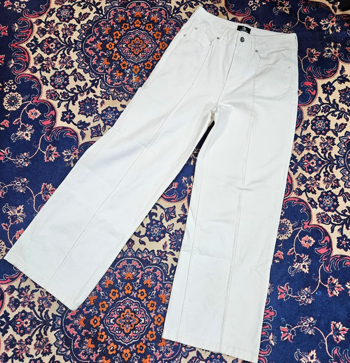 컨버스(Converse) 세미와이드 화이트 데님팬츠 27size 상품이미지1