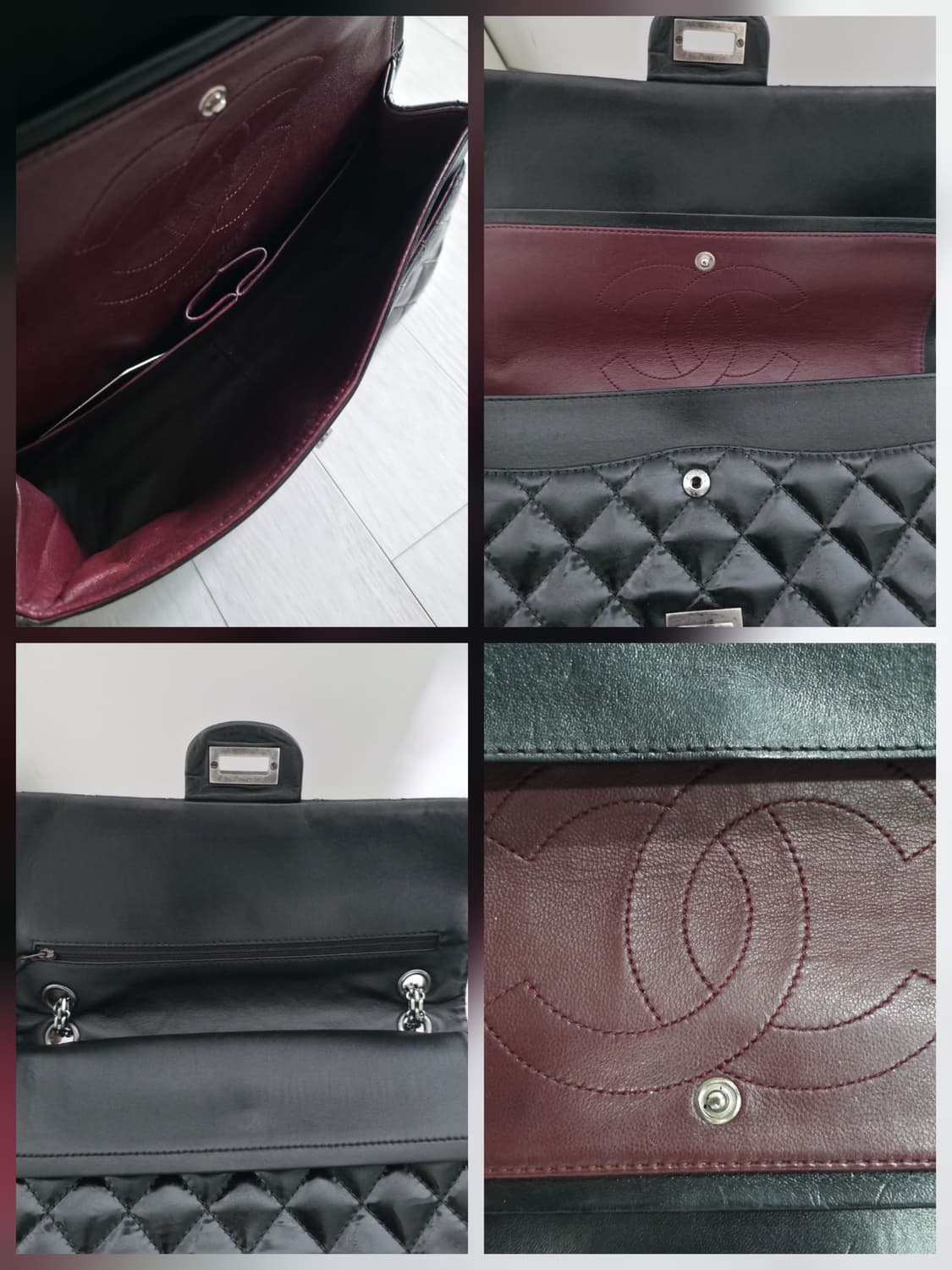 샤넬 은장 2.55 페이던트 더블 플랩 미듐 상품이미지4