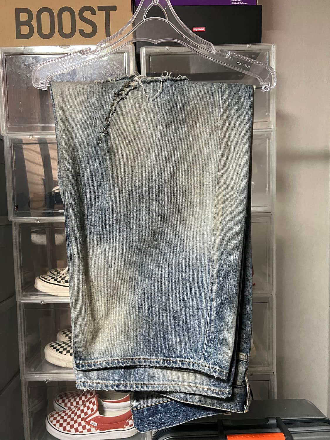 안셀름 데미지 와이드 데님 팬츠 상품이미지3