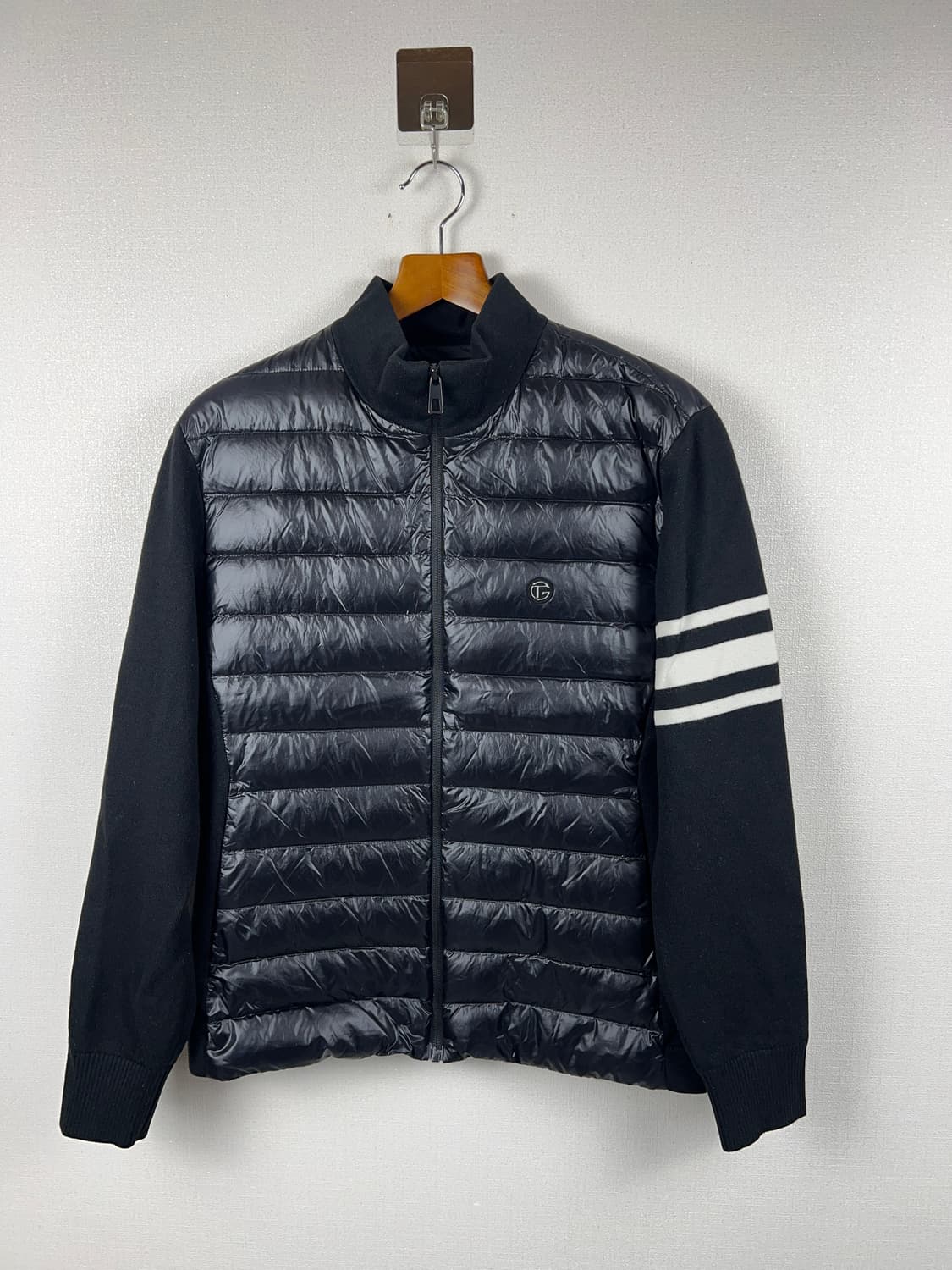 TG골프 남성 니트 배색 구스다운 경량패딩 100 상품이미지2